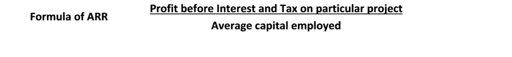 Accounting Rate of Return Formula